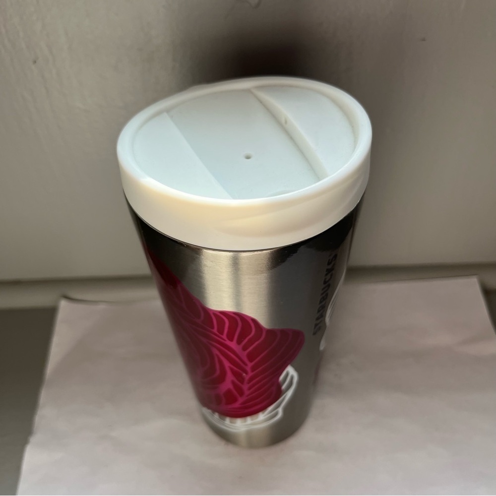 2014 Starbucks ROSE Thermos Tumbler 16oz  - rare and collectible - Picture 3 of 12